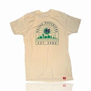 Dallas Mavericks Skyline Graphic T-Shirt Beige Men's L 80’s Style by Sportique